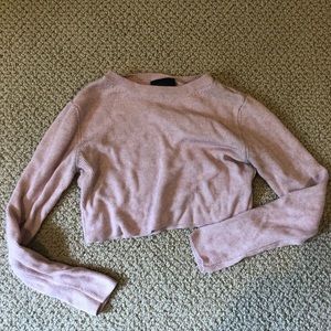 cropped pink TopShop sweater